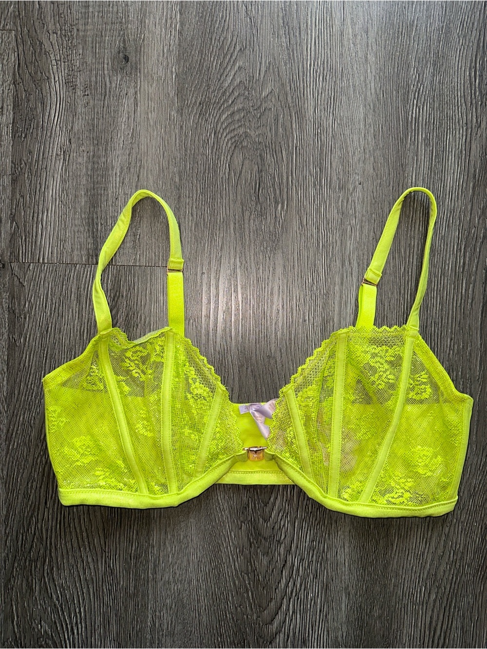 Caged Lace Front-Closure Bralette